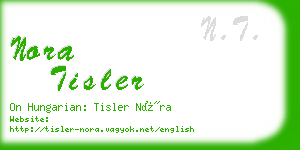 nora tisler business card